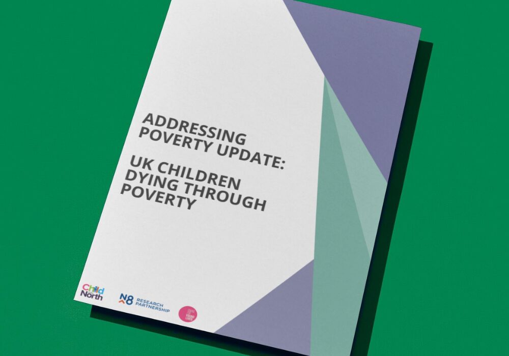 Cover image - Addressing poverty update UK children dying through poverty