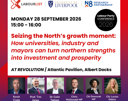 LabourList event poster, includes event title and speaker headshots.